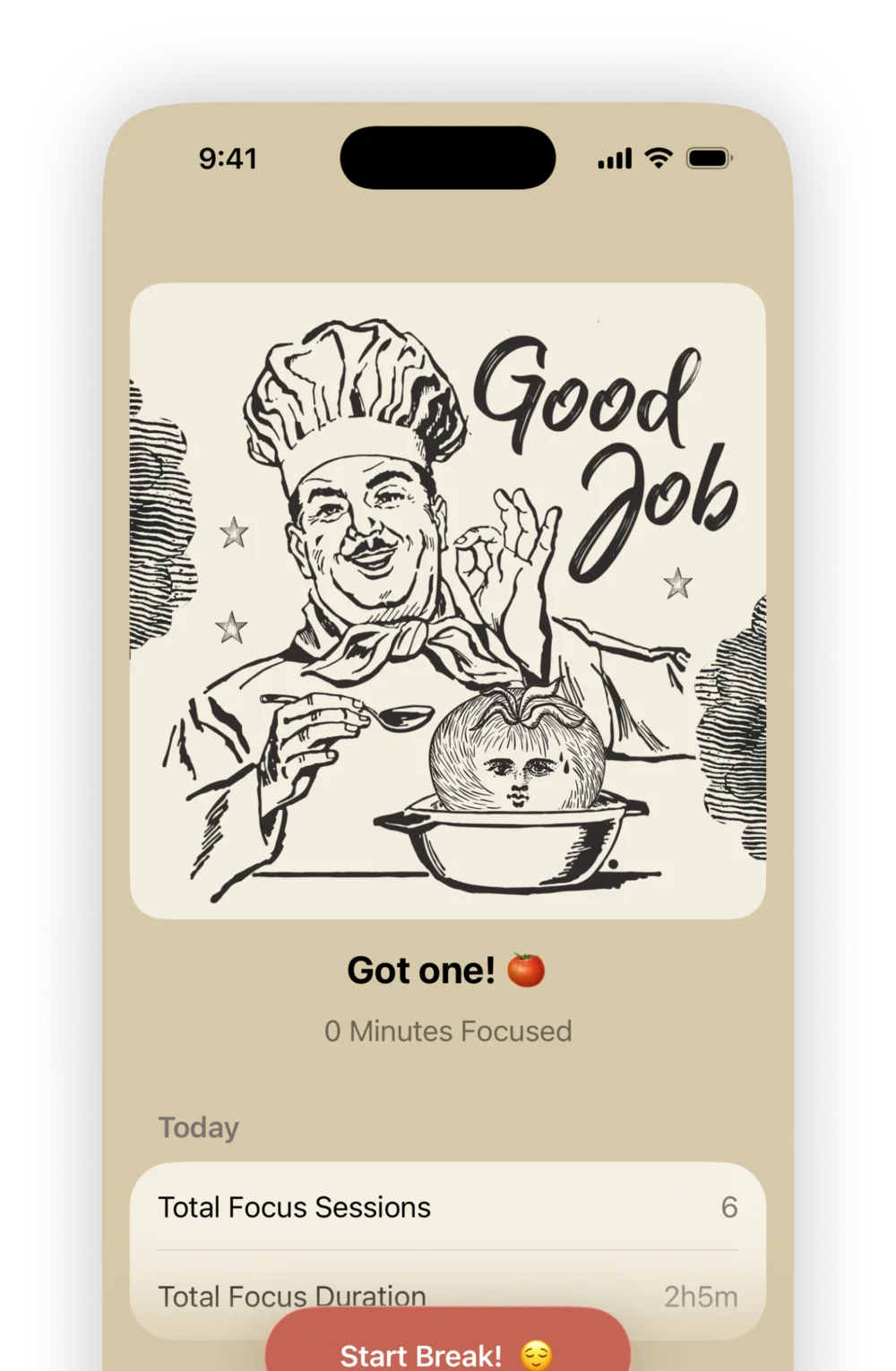 Ending early still counts — no guilt mechanics